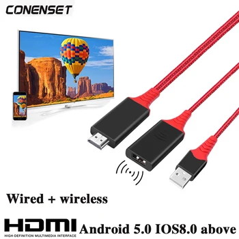 

AirPlay Lightning to HDMI HDTV Cable Adapter for iPhone X XS MAX SE 6S 7 8Plus iPad Air 2 Pro Full HD 1080P USB HDMI Cable