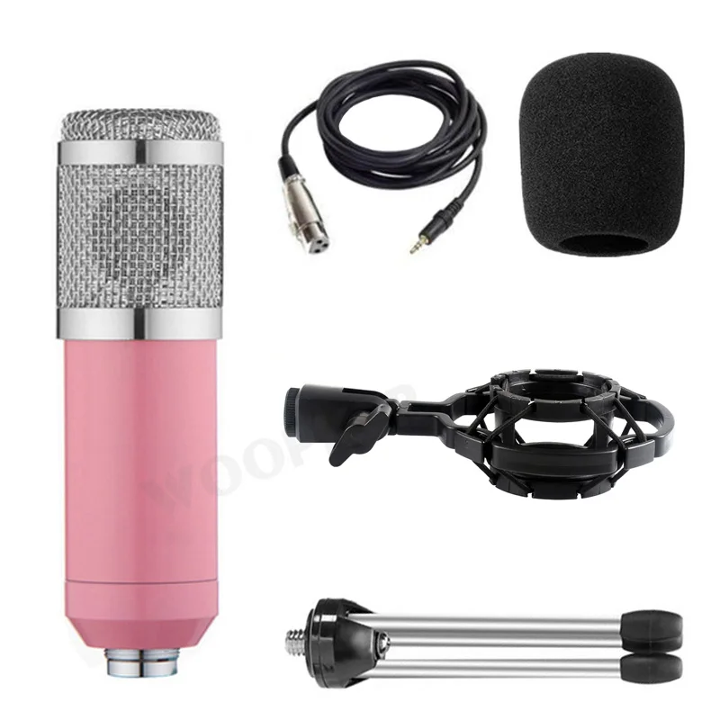 Professional Condenser Microphone BM 800 Set for PC Computer with Tripod and Shock Mount Microfone BM800 Kit Studio Mic 