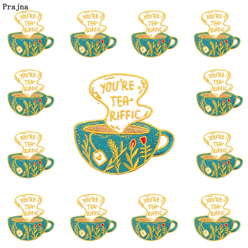 Prajna 10PCS 의류에 대한 패치에 도매 깨진 팔 금성 수 놓은 패치 Applique 공간 패치 철 의류 DIY에 대한