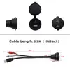Waterproof Marine Extension USB Audio Cable Stereo Boat Universal 3.5mm RCA AUX USB Interface Cable Port UTV ATV Yacht Golf Cart ► Photo 2/6