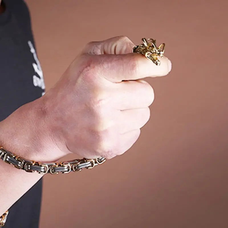 Нержавеющая сталь открытый самообороны Дракон цепи для женщин мужчин браслет ручной Тактический металлический хлыст путешествия Мемориал подарок
