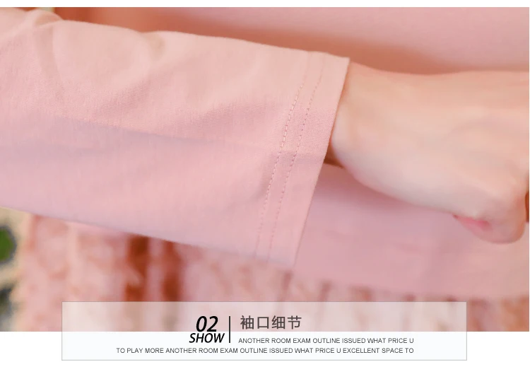 Long Loose Fashion Maternity Shirts Long Sleeve Pregnant Women Chiffon Jacquard Patchwork Cotton Blouses Sweet Pregnancy A-line
