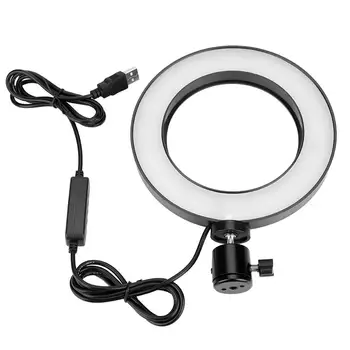 

6 Inch Ring Shape Photography Lighting 3 Colors Adjustable Fill Light USB Interface