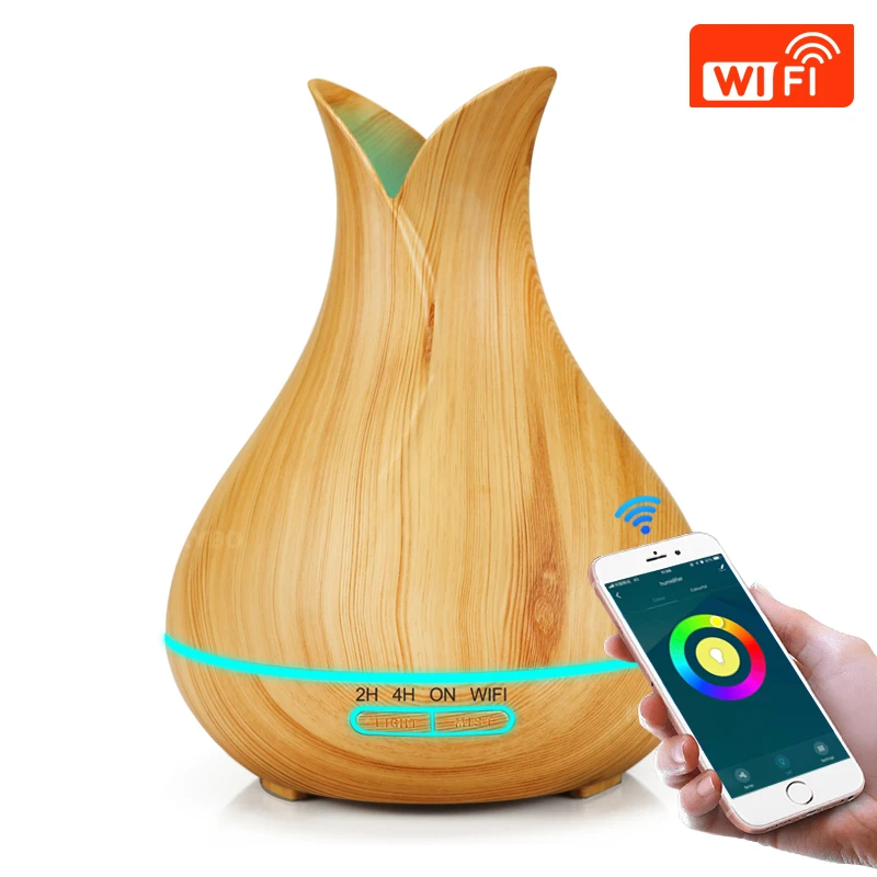 

400ml Air Humidifier Essential Oil Diffuser Aroma Lamp Aromatherapy Electric Aroma Diffuser Mist Maker Smart APP