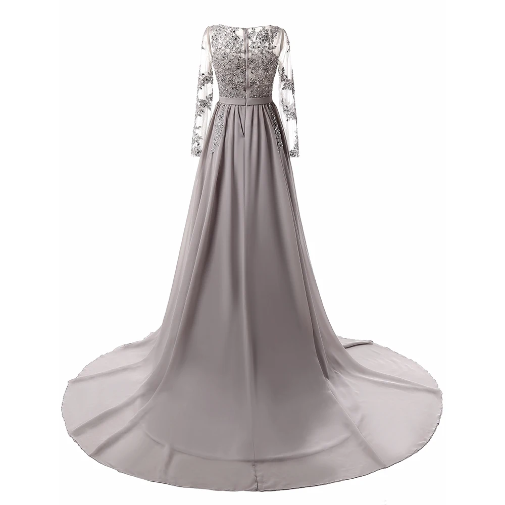 Длинные вечерние платья Robe De Soiree с длинными рукавами длиной до пола, вечернее платье с закрытой спиной
