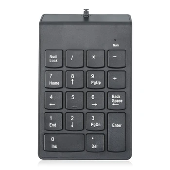 

Digital Keyboard USB Wired Digital Keyboard Bank Financial Payment Portable 18 Keys Register Password Digital Keyboard