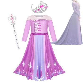 

Baby Girl Anna Elsa Dress Princess Halloween Fancy Kid Clothes For Christmas Party Costume Snow Queen Dress Elsa Princess Dress