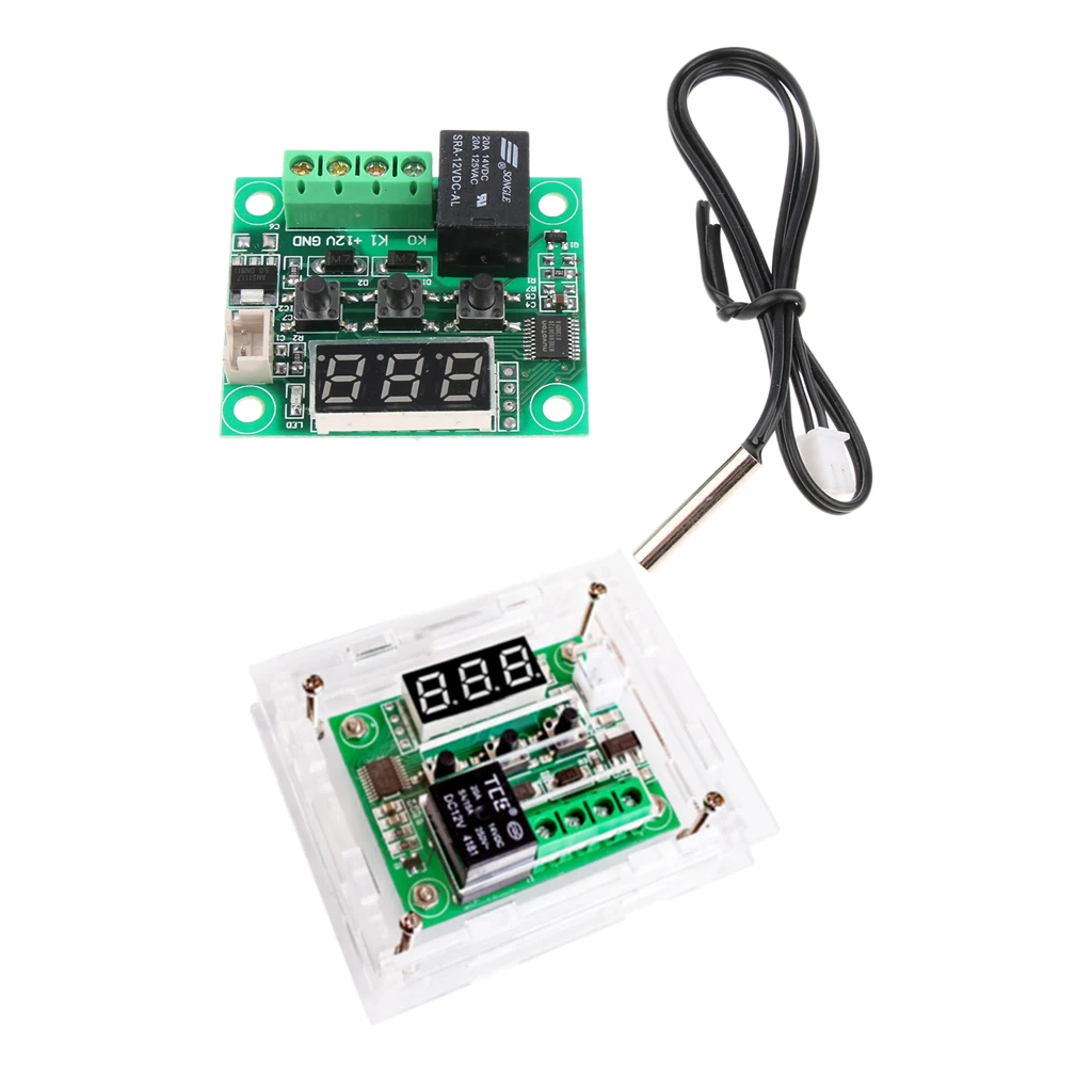 W1209 Digital Thermostat Control Switch Sensor Module with Shell Housing