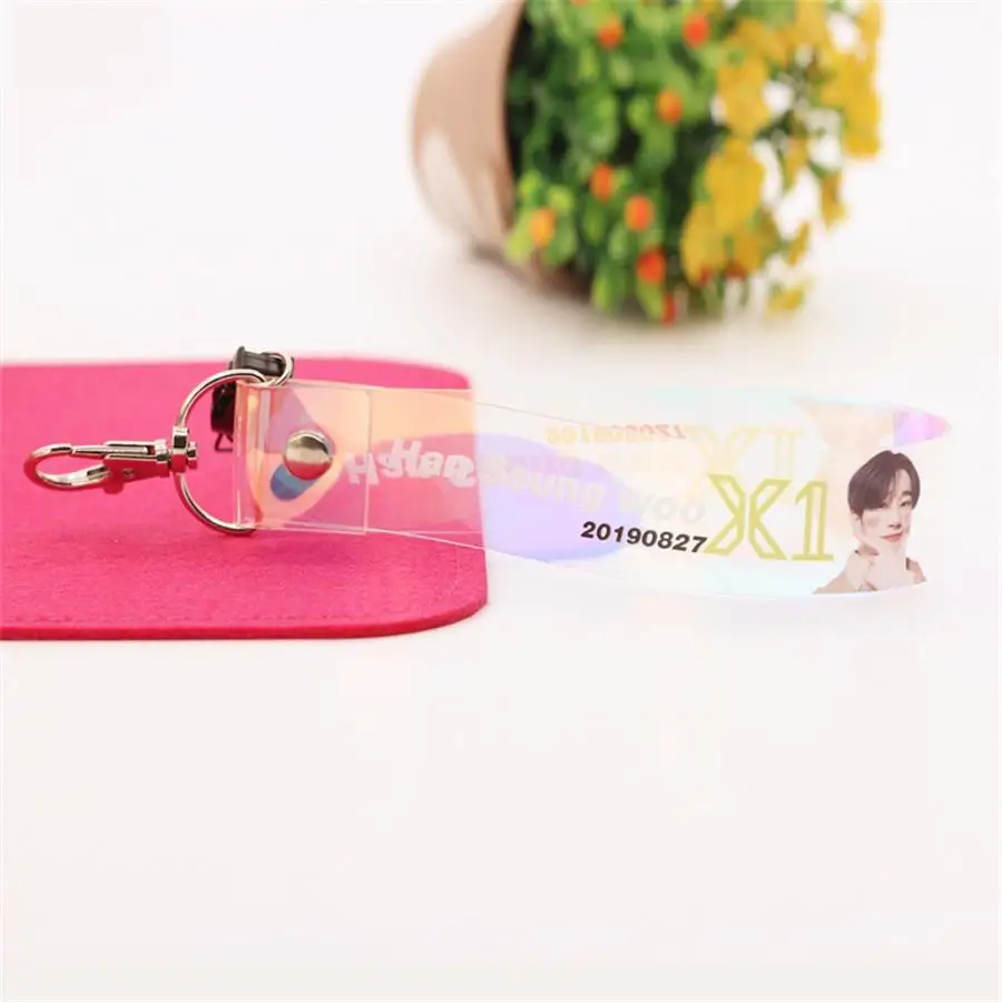 Han seung woo Kpop X1 Members модный ремешок Minhee Kim yo han фото лазерный ремешок для телефона Junho брелок держатель для ключей подвесные аксессуары для сумок - Цвет: Han seung woo
