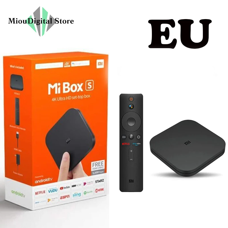 Xiaomi Mi TV Box S 4K Ultra HD Android HDR 2G 8G WiFi Google Cast Netflix Smart 4 Media Player | Электроника