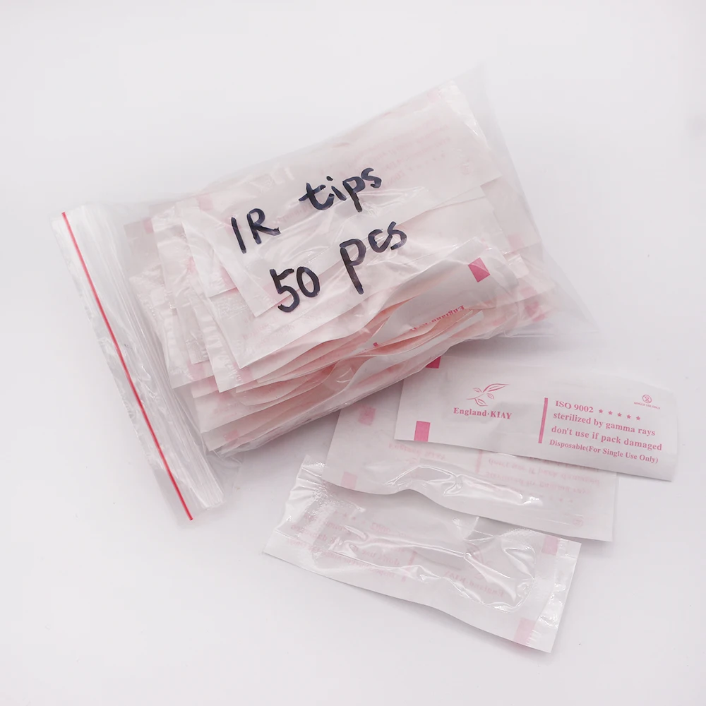 Tattoo Microblading Needles Disposable Tattoo Tips 50 Pcs Individual Package Small Spouts 1R for Permanent Makeup