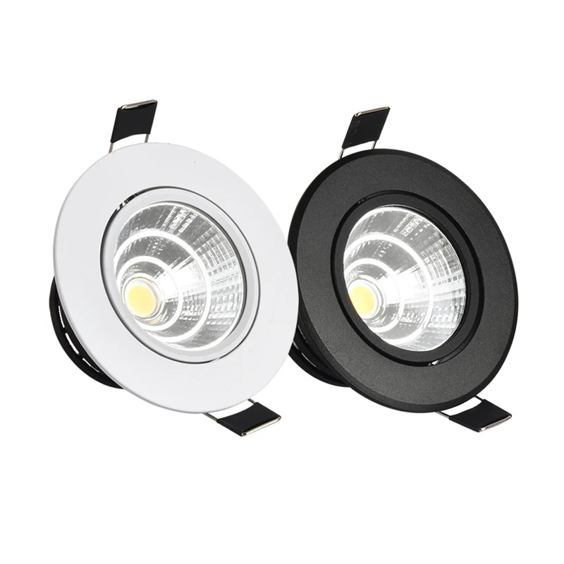 12w Dimmable COB LED MDL503 White Gimble Downlight Kit