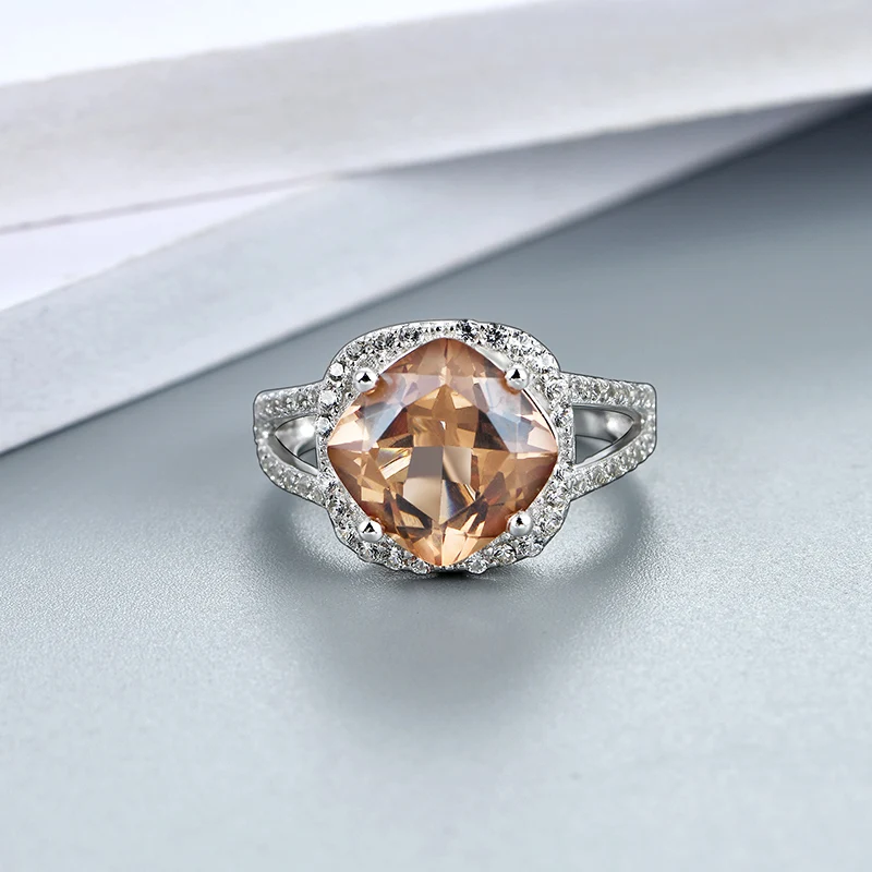 Color Change Stone Silver Pendant Lab Created Zultanite Cushion Cut