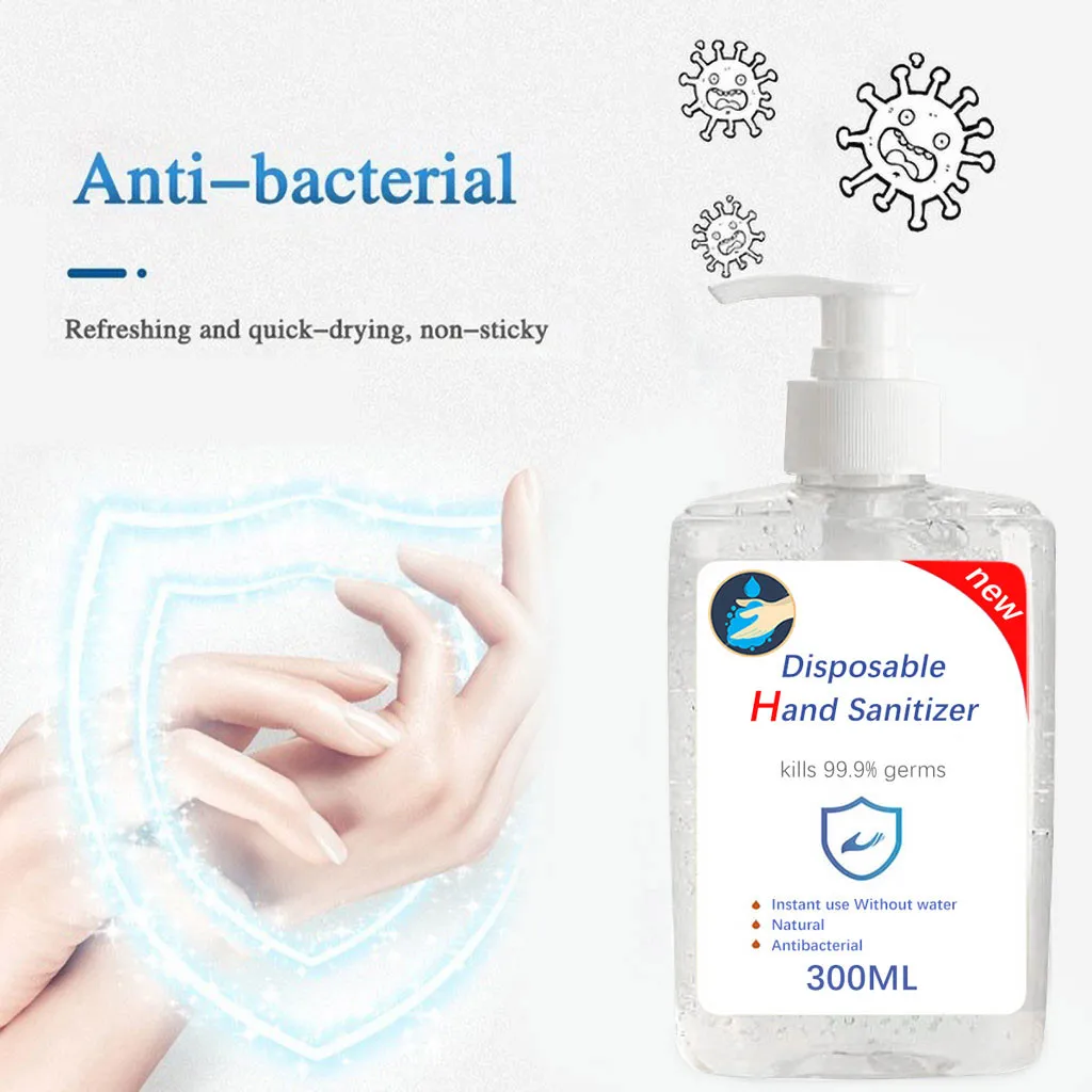 

300ML Hand Sanitizer Antibacterial Moisturizing Disposable No Clean Hand Sanitizer Gel Alcohol Hand Wash Gel Antiseptic Handgel