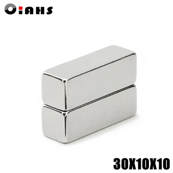 

10pcs F30x10x10mm Super Powerful Strong Rare Earth Block NdFeB Magnet Neodymium N35 Magnets F30*10*10mm- Free Shipping