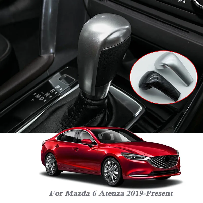 Наклеиваемого покрытия для автостайлинга из ABS хромированный для Mazda 6 Atenza-настоящее Шестерни рукоятка рычага переключения передач крышки внутреннего украшения крышка наклейки для автомобиля аксессуар