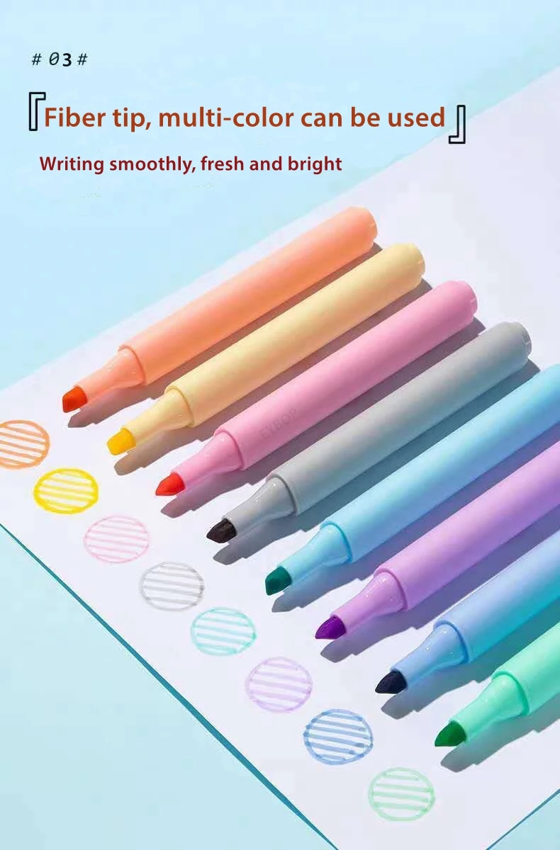 Haile 8Pc Macaron Serie Highlighter Kunst Marker Pastell Fluoreszierende Stifte Graffiti Zeichnung Schule Büro Stationären Versorgung – Detail 10