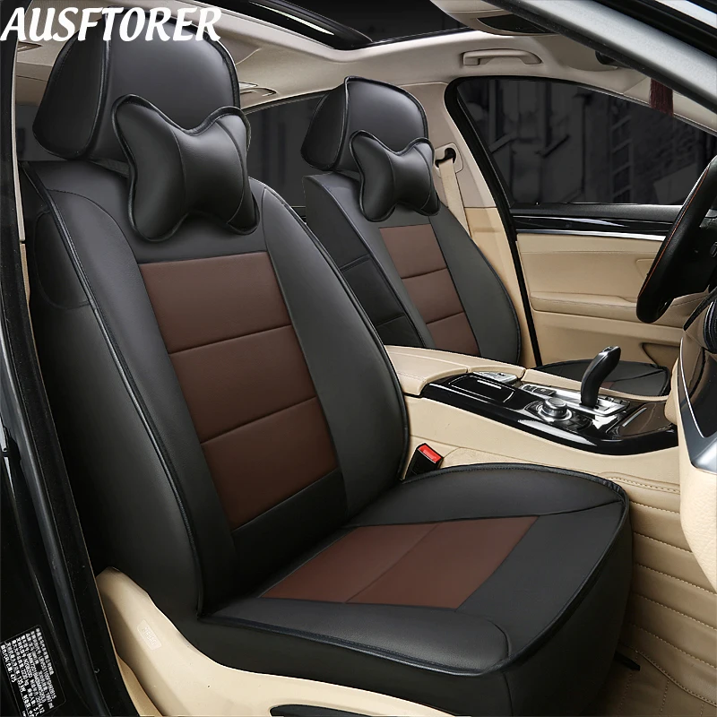 Ausftorer Custom Genuine Leather Covers Car Seat For Kia Niro Seat Cover 2017 Car Accessories