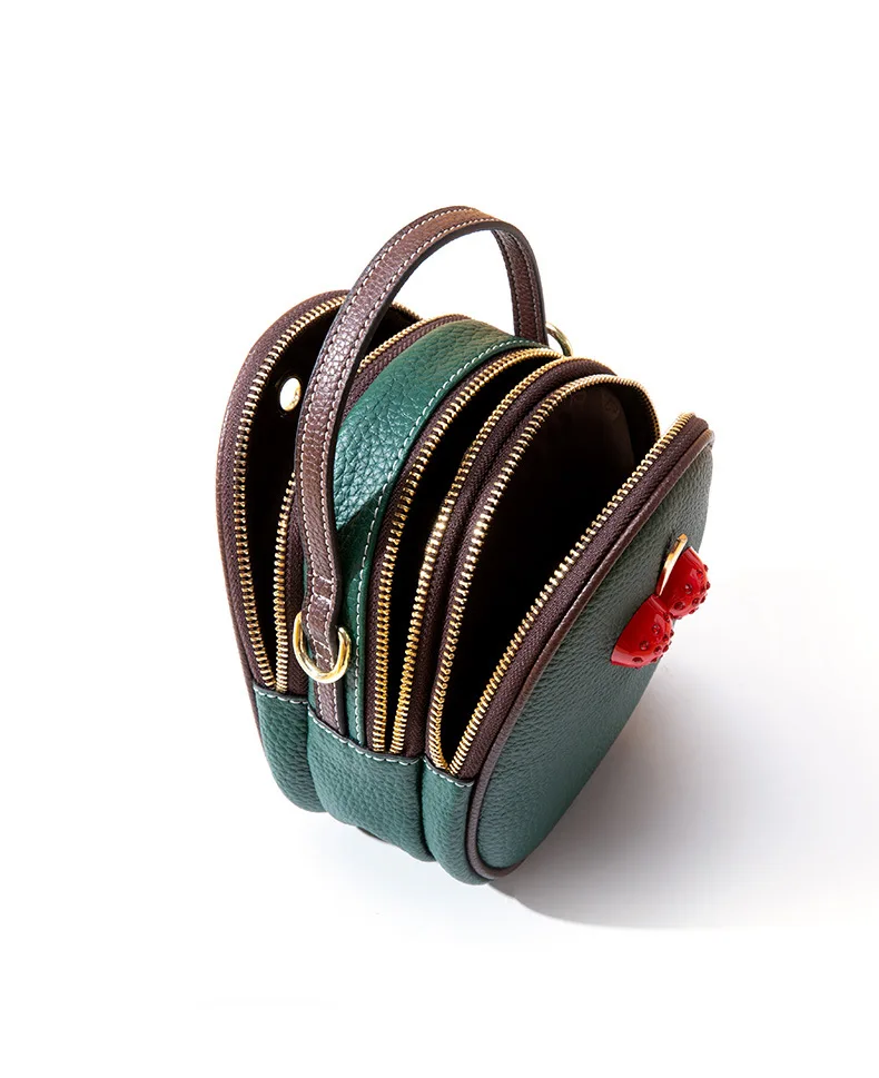 Genuine Leather Summer Cross-body Bags For Women Famous Brand Designer Cherry Small Shoulder Bags Ladies Messenger Bag