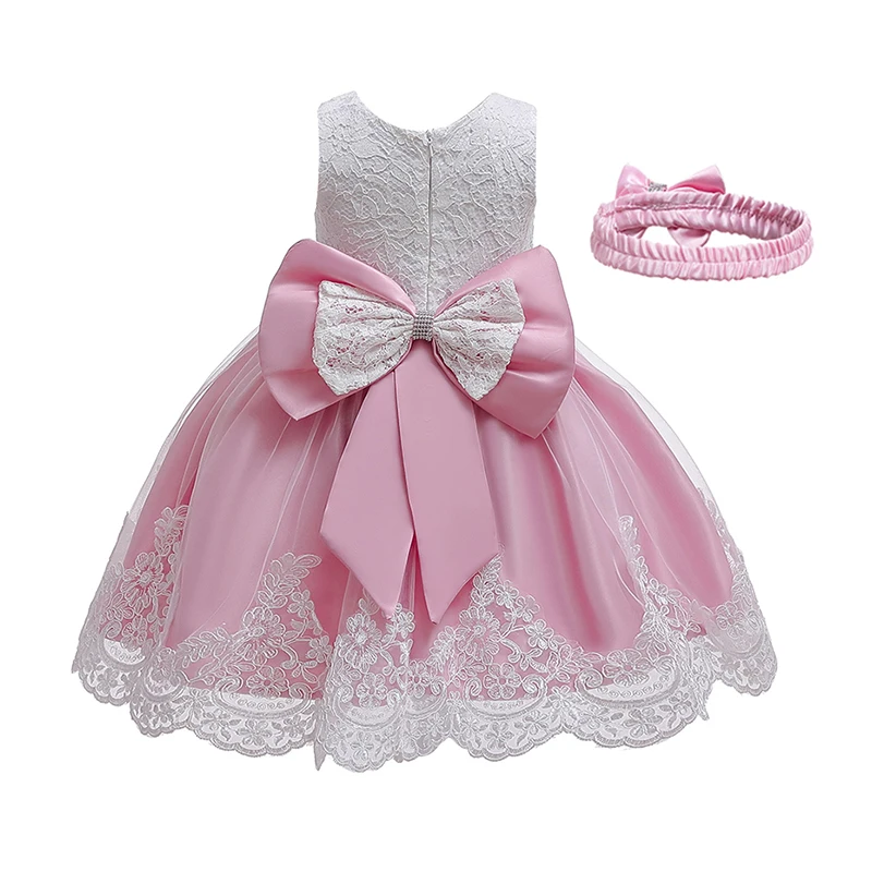 Новое платье для малышей; кружевное платье с цветочным узором для крещения; Одежда для новорожденных девочек; одежда для первого дня рождения; праздничный костюм принцессы для малышей