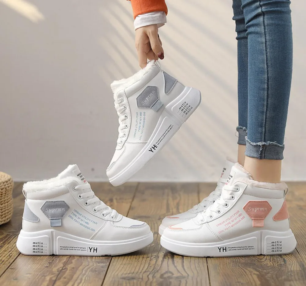 Botas mujer invierno; коллекция года; женские зимние кроссовки с высоким берцем; очень теплые уличные повседневные зимние ботинки; zapatos mujer; женские зимние ботинки