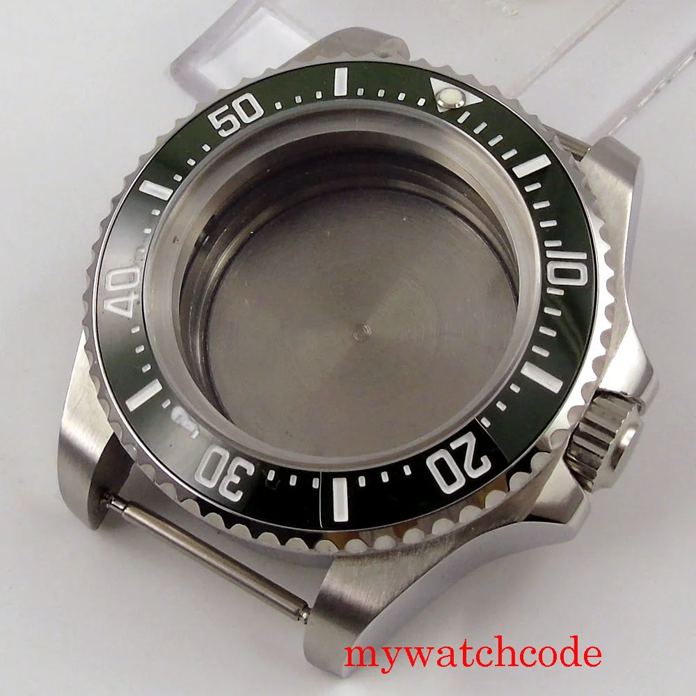 44mm Stainless Steel Watch Case Fit MIYOTA 8215 MINGZHU 2813 Rotating
