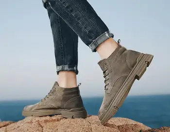 

Martin boots high tide shoes men's shoes winter 2019 new tooling casual shoes men's leather shoes in the army boots