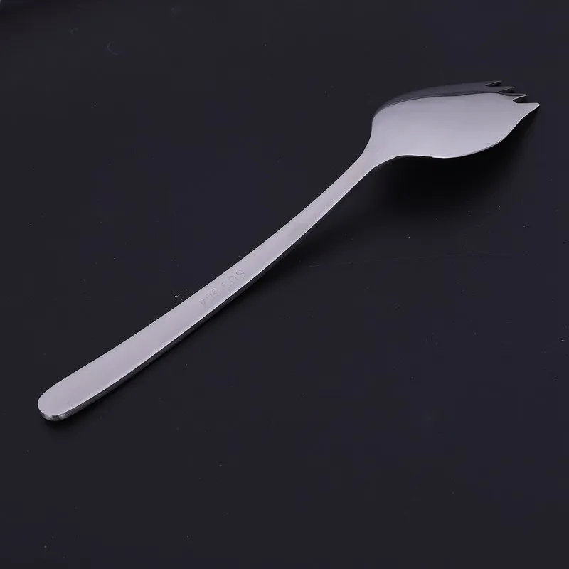 HLZS-6-Piece 2 в 1 Многофункциональный Spork(ложка и вилка), 18/10 ложка и вилка из нержавеющей стали набор для лапши, макаронных изделий, фруктов и