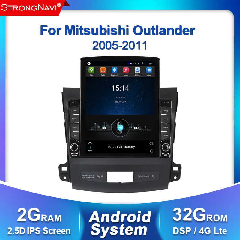 Автомобильный мультимедийный плеер 2 + 32 ГБ Android 2din для Mitsubishi Outlander 2005-2011 Peugeot 4007 с