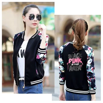 

New Baseball Jacket Black Pink KPOP Blackpink In Your Area Album LISA JENNIE JISOO Letter Print Fans Clothes K-POP Jacket Coats