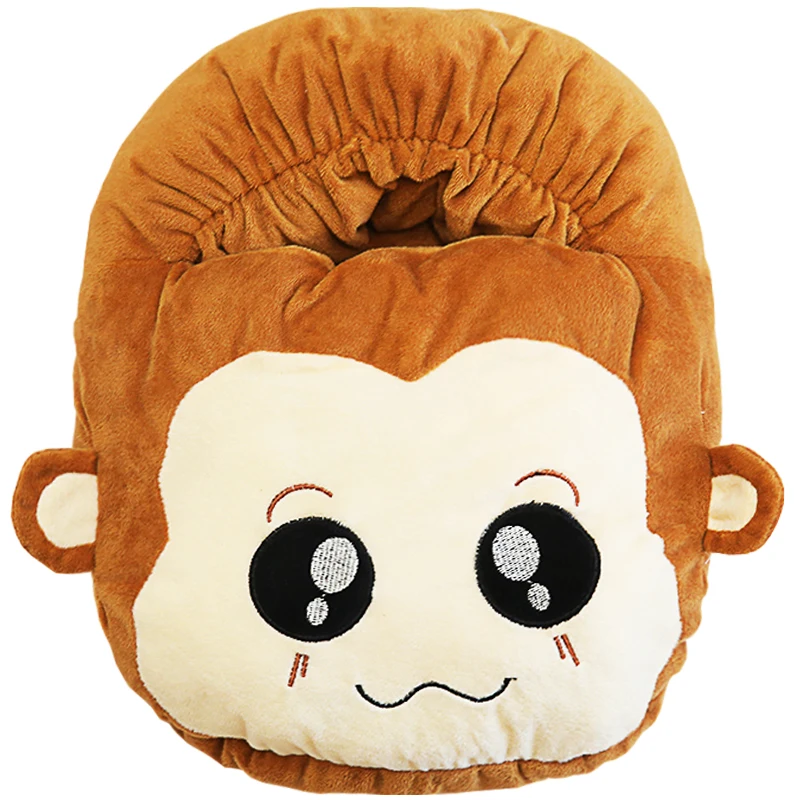 monkey pattern Электронный Гетр для ног; Теплая обувь для ног; плюшевая обувь с героями мультфильмов; обувь для спальни; офисная обувь; обувь для студентов с электрическим подогревом - Цвет: monkey pattern