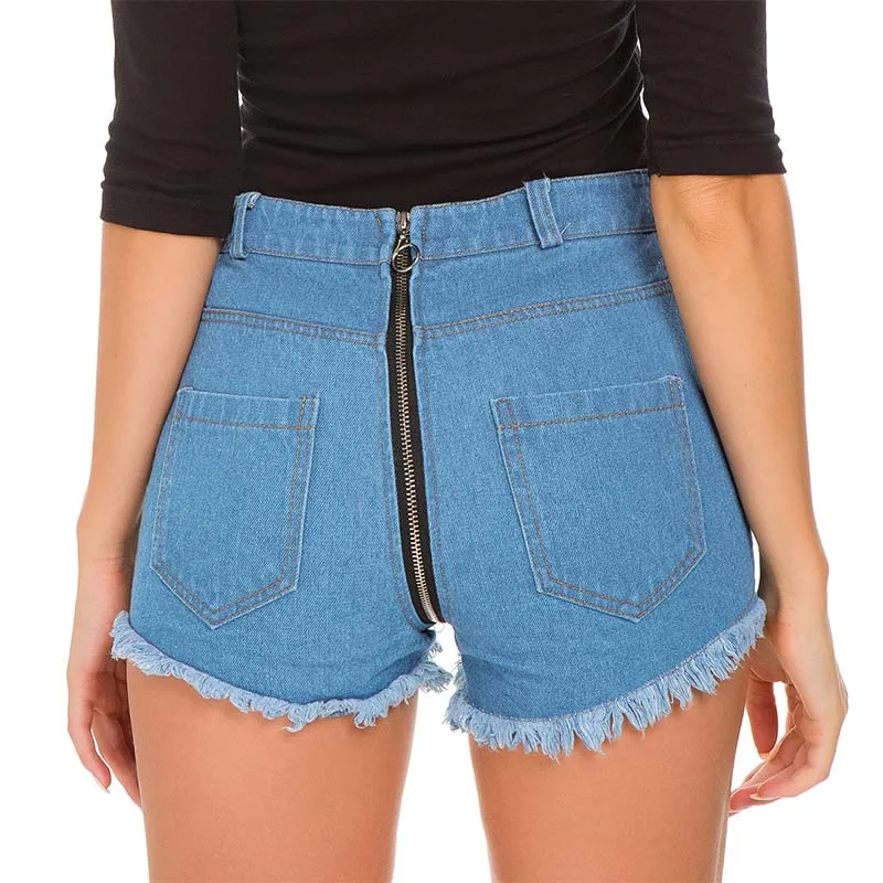 women's high rise jean shorts