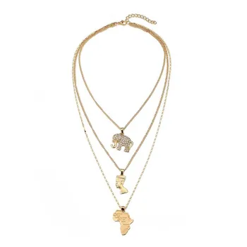 

Fashion 3 Pcs/Set Multi-Layer Gold Necklace Bohemian Style Jewelry