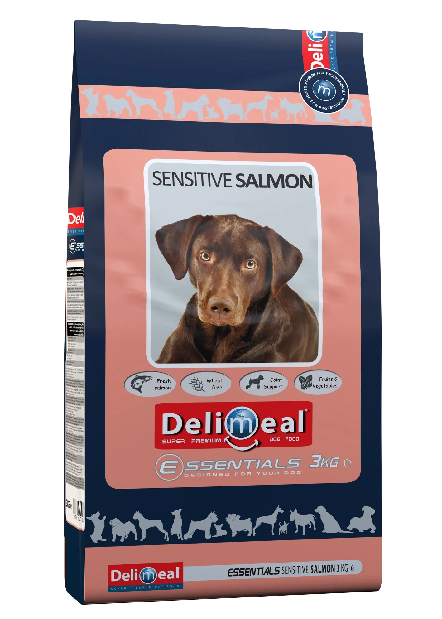 Delimeal Adult Sensitive Salmon All Breed для взрослых собак всех пород с лососем 3 кг