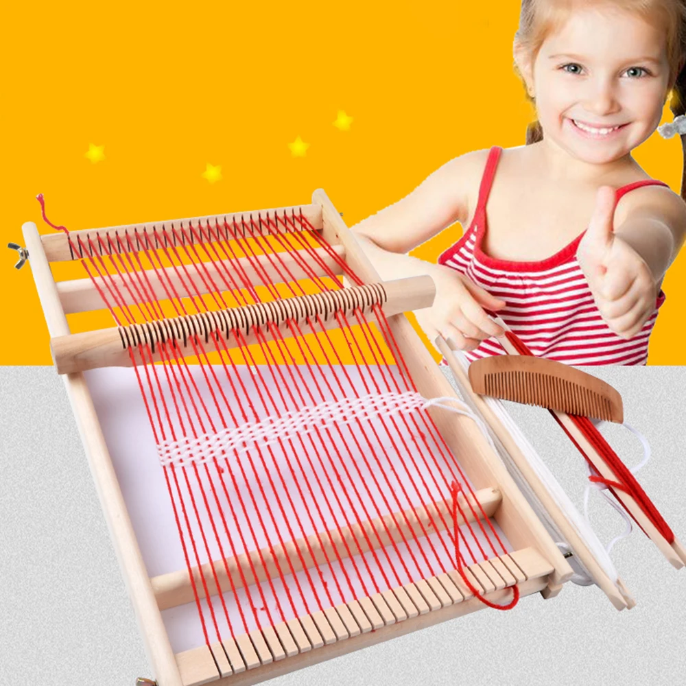 Детская деревянная ткацкий станок ручной вязаная игрушка DIY инструменты Вивер