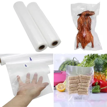 

40# Freezer bags Vacuum Fresh Food Shield Bag Rollers Food Storage Bags Kitchen Packaging Tool stretch film Food Organization