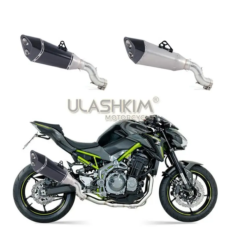 Средняя выхлопная труба мотоцикла глушитель выхлопной трубы Полный Системы трубы слипоны для Kawasaki Z900 Z 900 Q