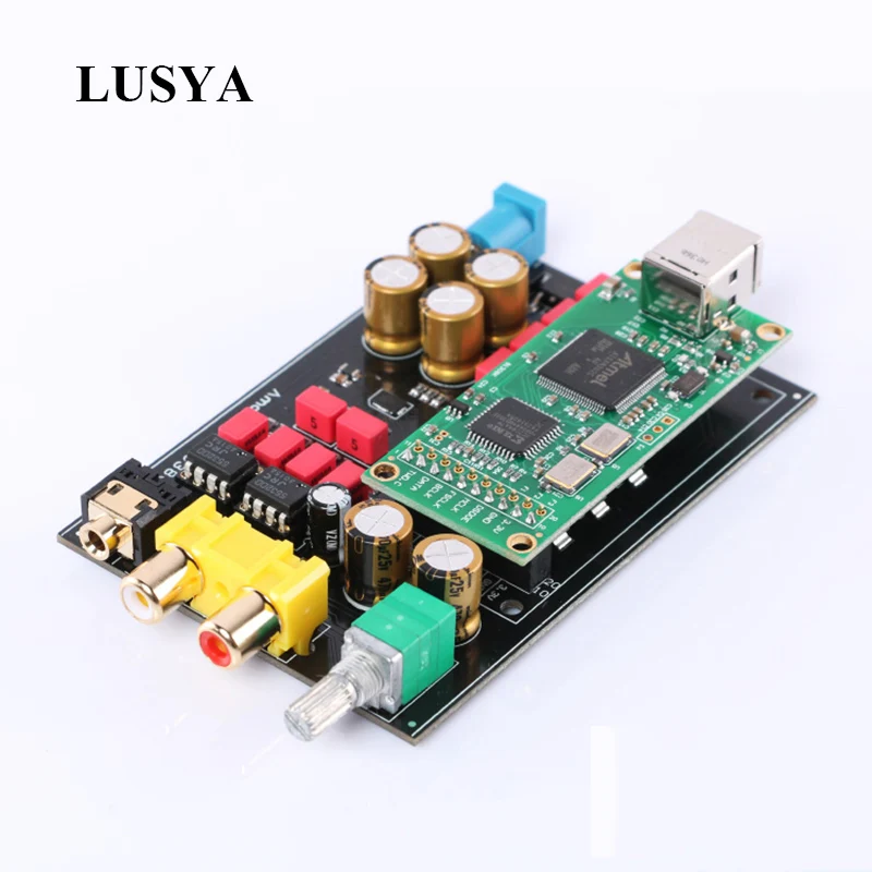 Lusya Italian Amanero Module DSD ES9038 Sound Card USB Decoder Headphone AMP Board T0555