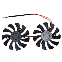 75mm Pour MSI GTX1050 GTX1050TI Double Ventilateur de Rechange 40mm 2Pin HA8010H12F Z 0.5A 