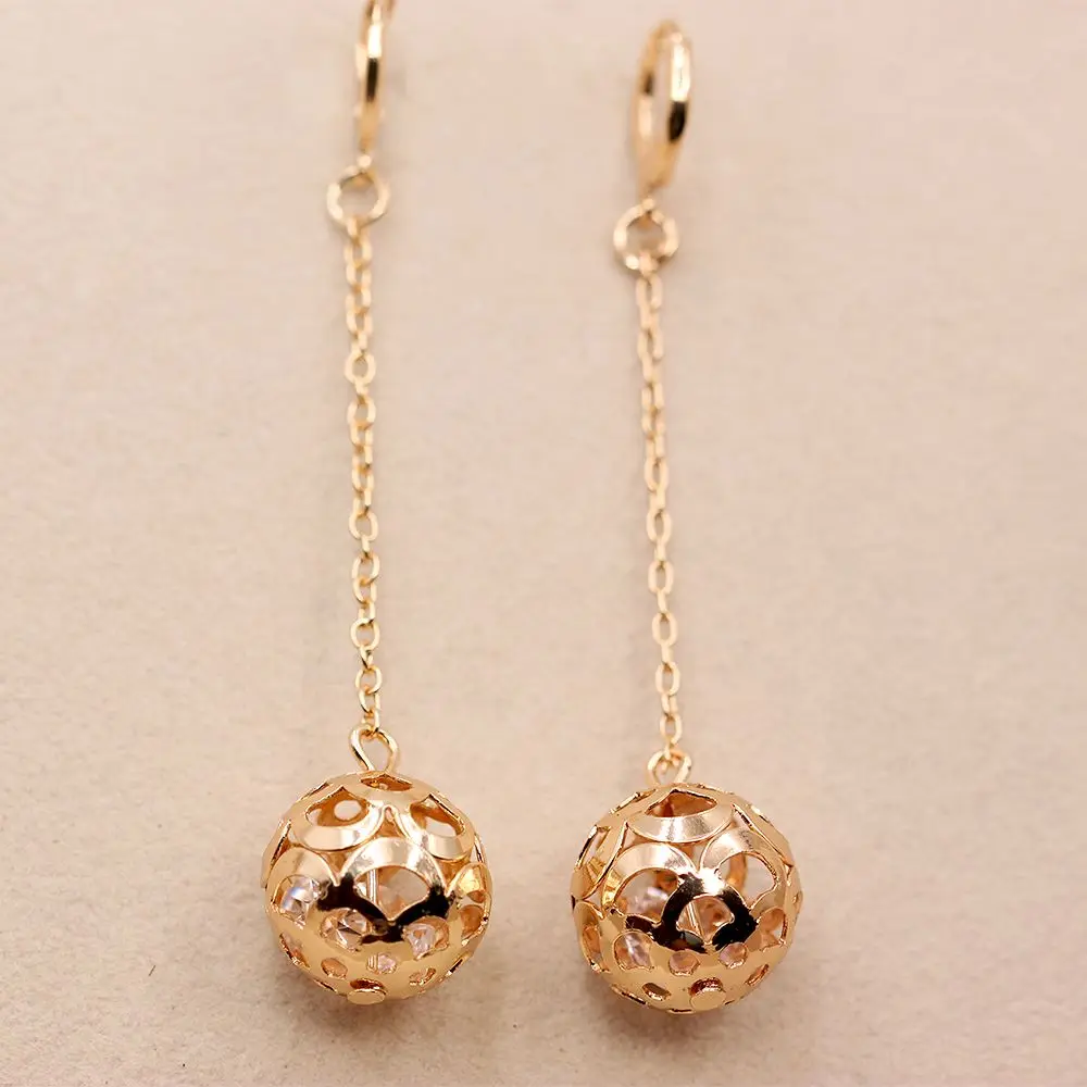 Fashion Trendy Dangle Drop Earrings for Women's earrings Gold Color Long chain Earring Luxury Jewelry for Wedding Party Gift