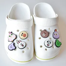 2021-2022 Season Cartoon Ornament Removable PVC Flexible Glue Shoe Buckle Shoe Ornament Flower Embroidery Shoes Top Decorations