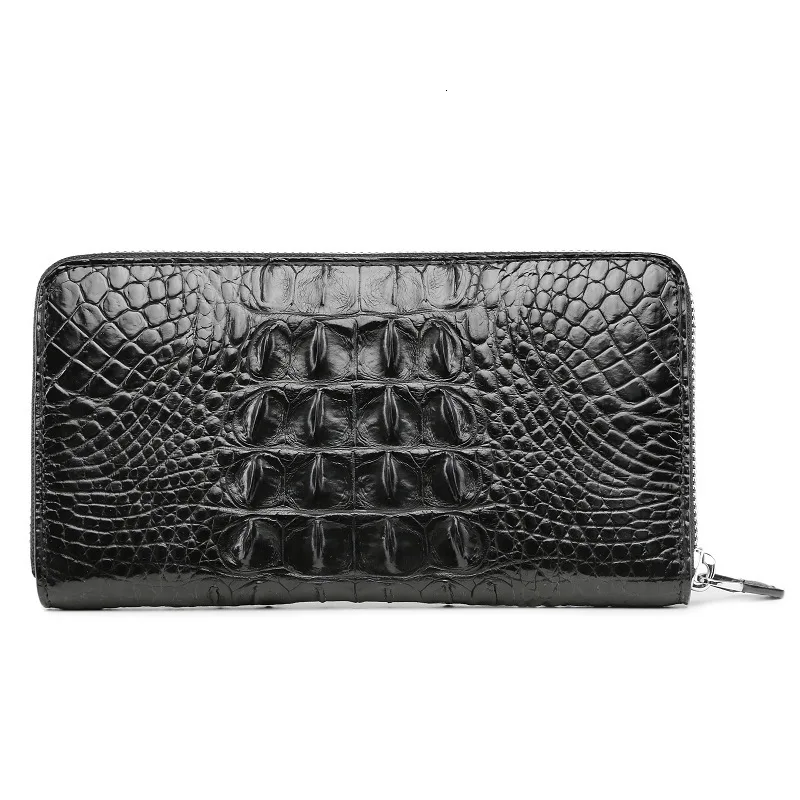 

Crocodile Wallet Man Long Fund Genuine Leather More Function Wallet Business Affairs Hand Take Package Hand Package Guard