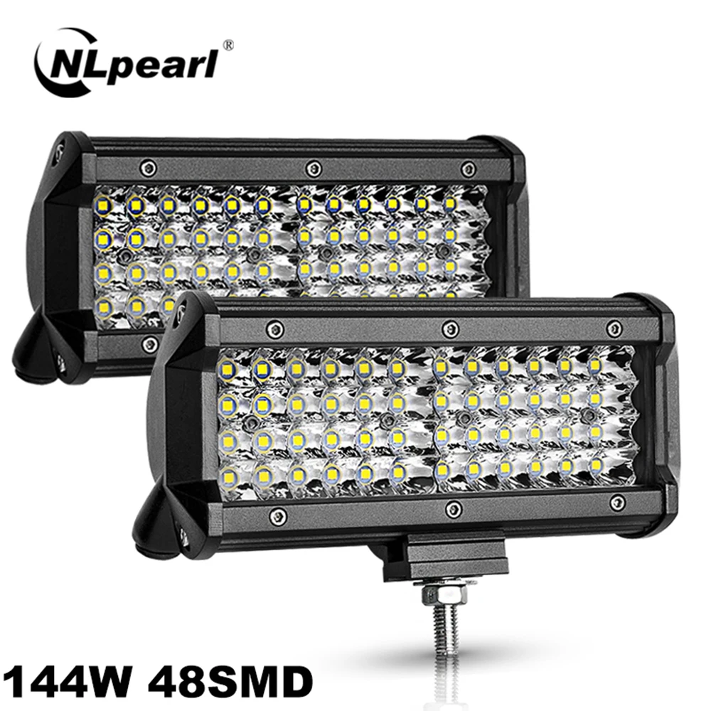 Nlpearl 4 &quot7&quot автомобильный светильник в сборе 72 Вт 144 светодиодный