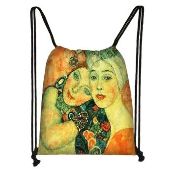 

Custom Art Picture Drawstring Daypack Kids Satchel Casual Backpack Teenager Storage Bag Women Men 32x38cm*200611-14