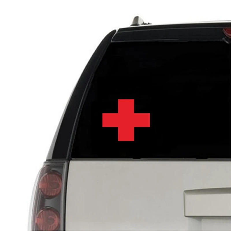 RED MEDICAL CROSS DECAL Vinly Sticker Car Decor