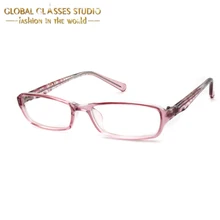 Женский розовый цвет PC материал очки Оптическая оправа очки TT-662