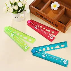 1PCS Creative Convenient Cute Fold Soft Ruler Drawing Learning Plastic Straightedge Child Gifts Stationery Office School Supplie