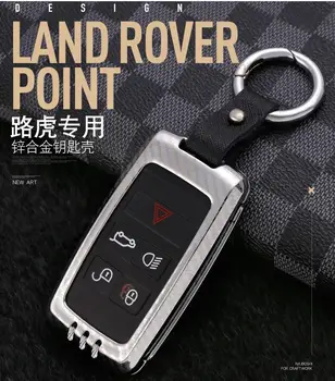 

Zinc Alloy Car Key Case Cover For Land Rover Range Rover Discovery 5 Sport For Jaguar E-PACE XEL 2018 2019 Keychain Accessories