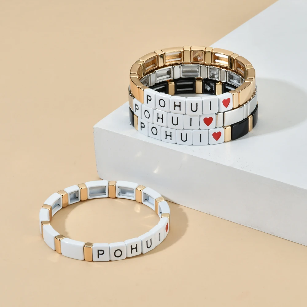 Gold Silver Color Metal Enamel Bracelets RU Russian pohui Bracelet Russia Ukraine Belarus Fashion Jewelry bracelet jewelry