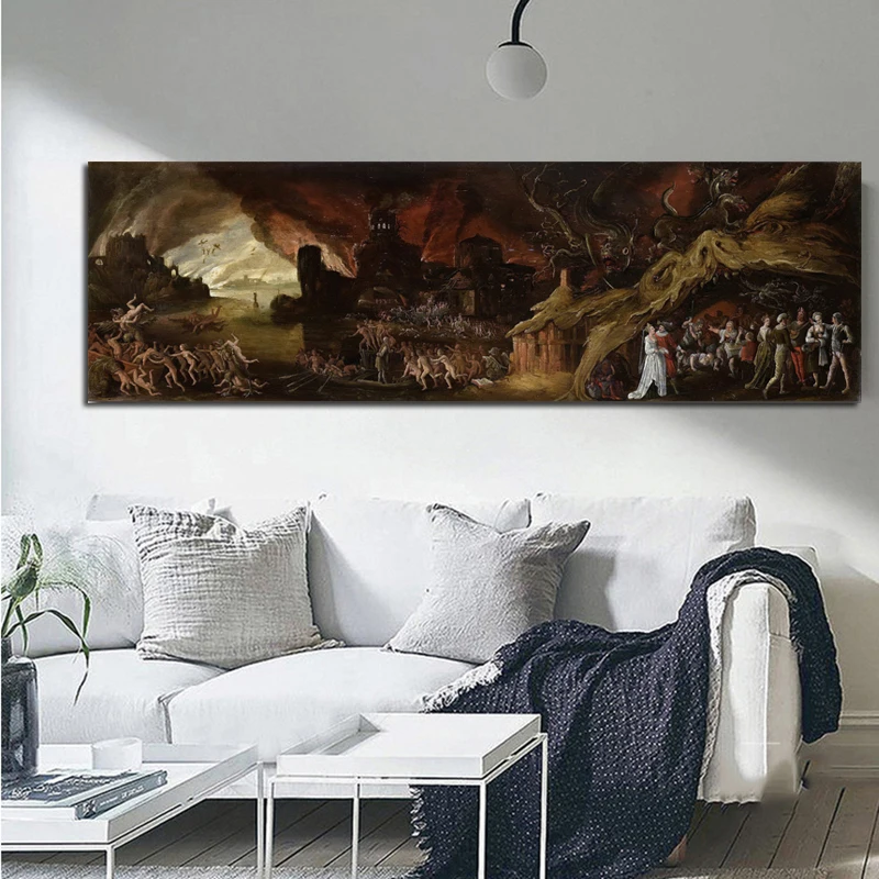 Сад земного восхищения и преисподней от Hieronymus Bosch HD детали холст живопись настенные художественные картины для гостиной Куадрос